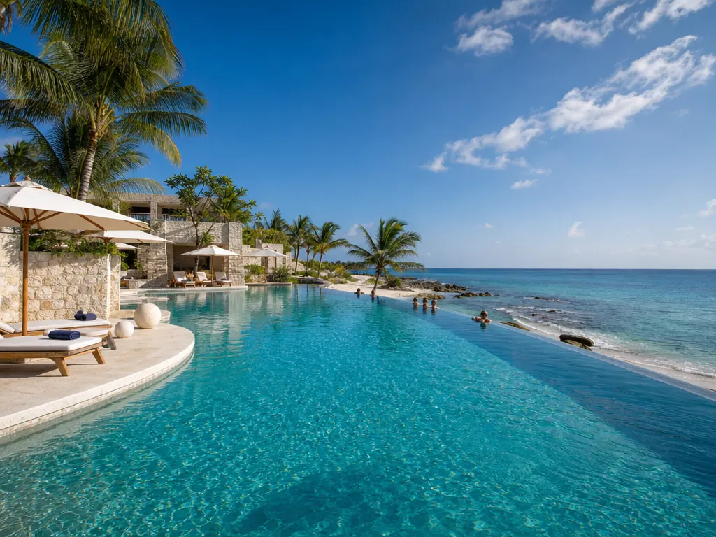 All-inclusive beachfront resort pool