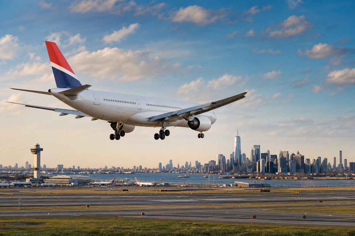 Air Serbia flight from Belgrade to New York JFK