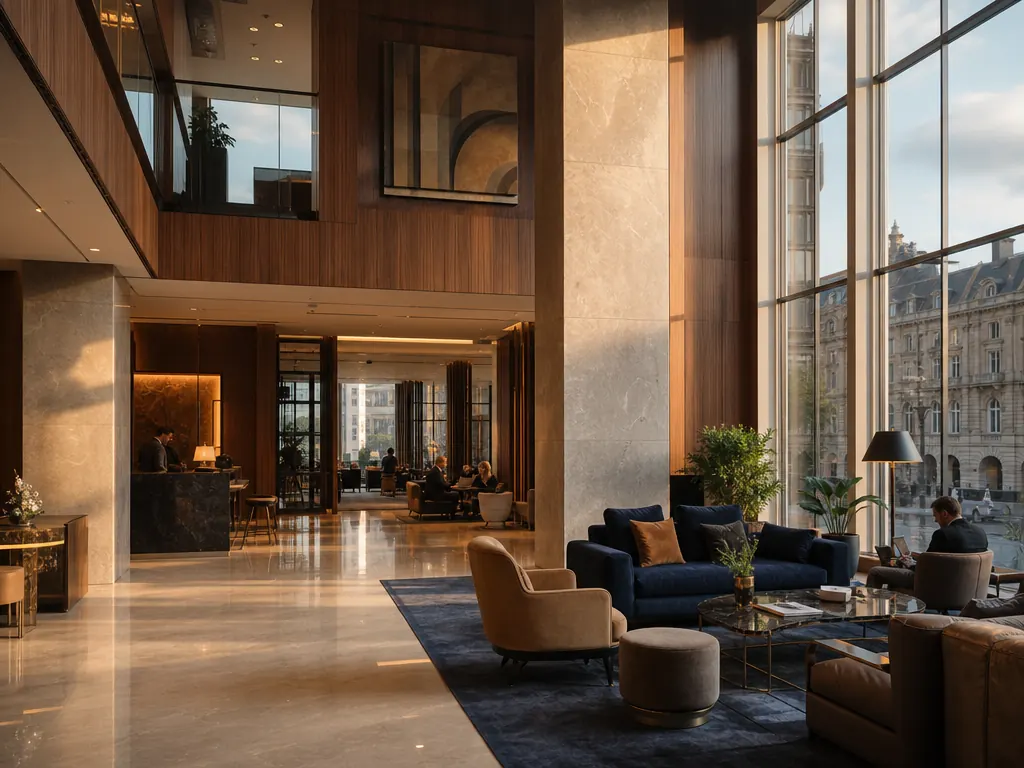 Business hotel lobby