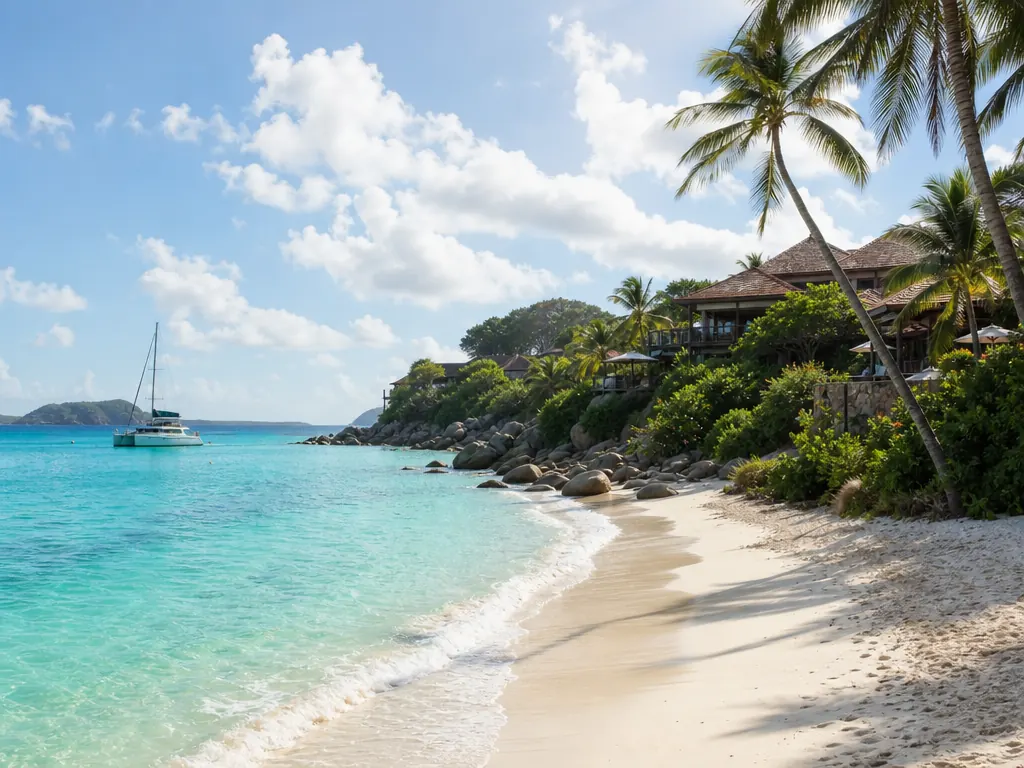 A quiet Caribbean beach