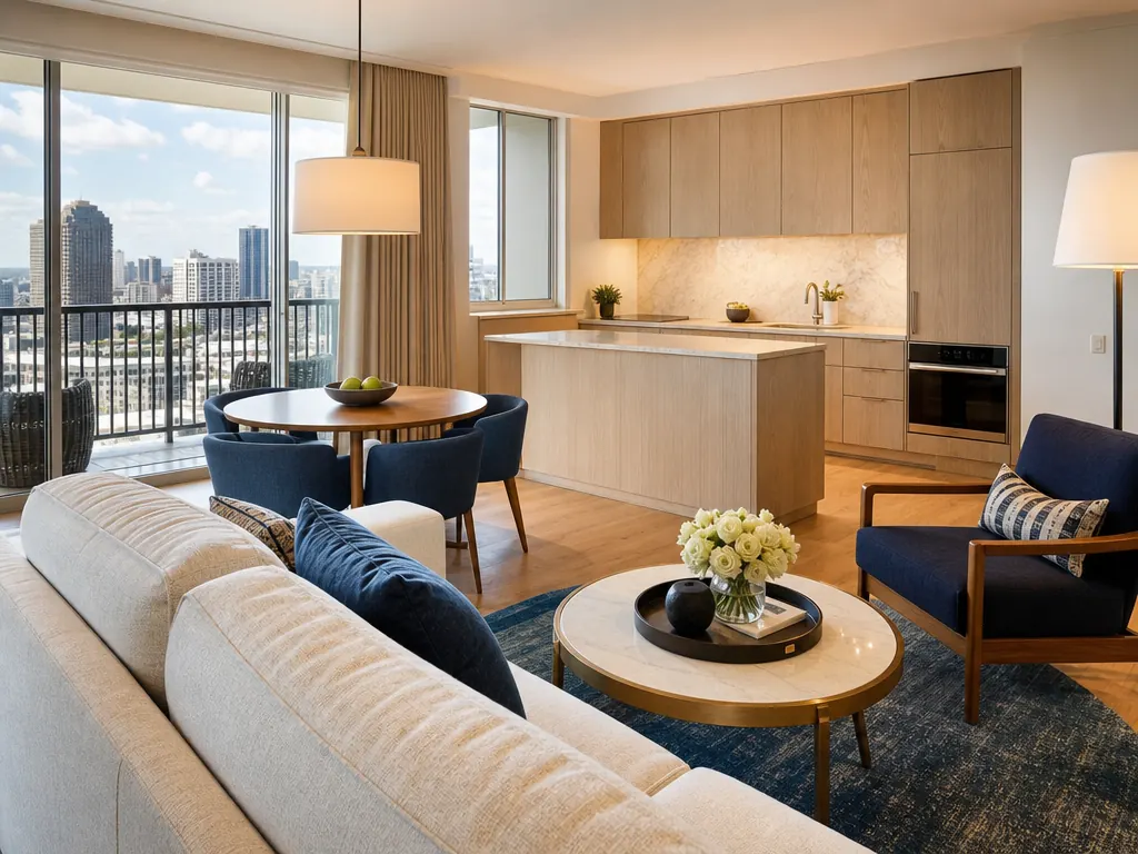 Serviced apartment living room